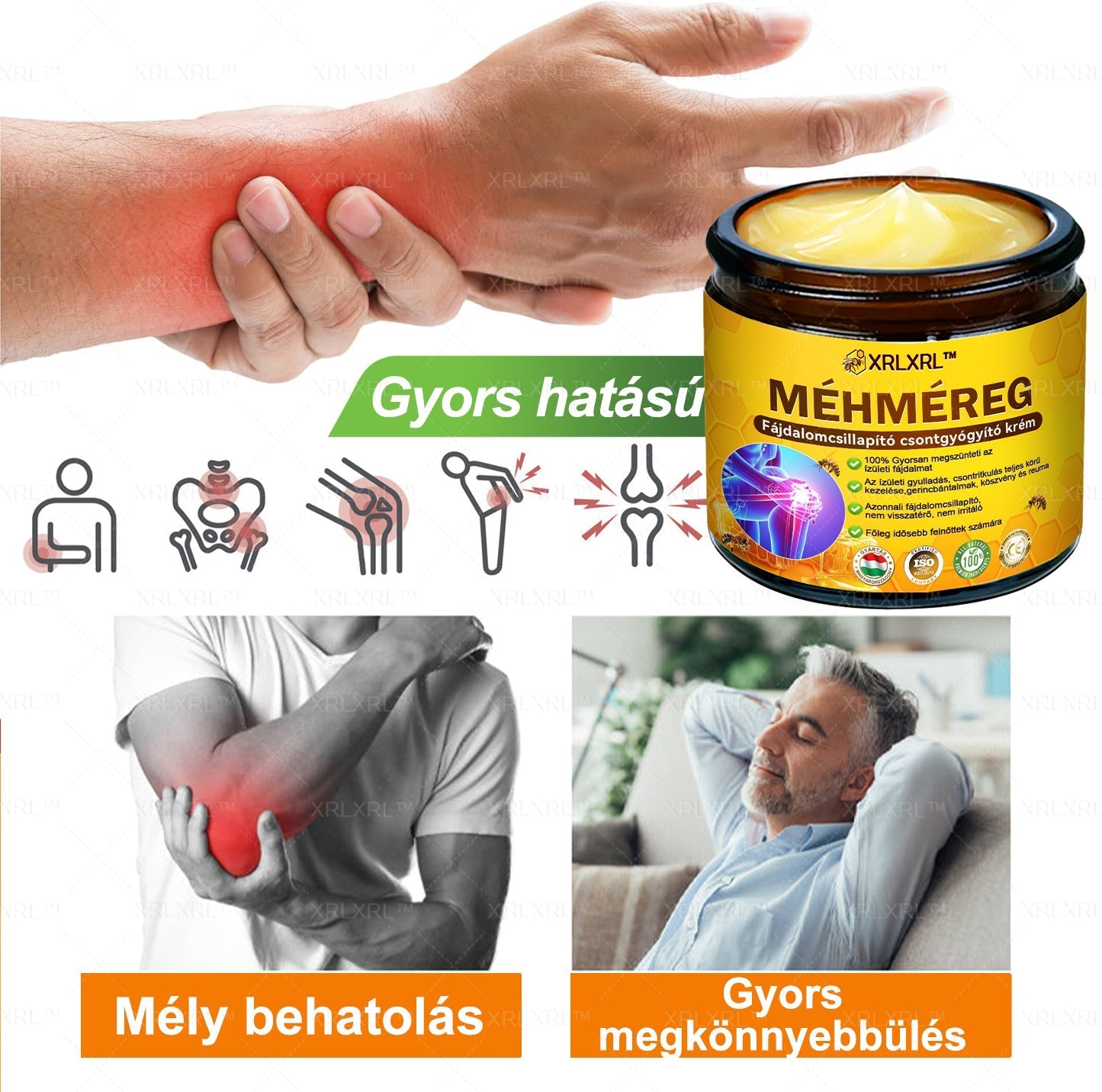 👍👍XRLXRL™ Méhméreg Fájdalomcsillapító Csontregeneráló Krém (Speziell für ältere Erwachsene & von der AAOS empfohlen)