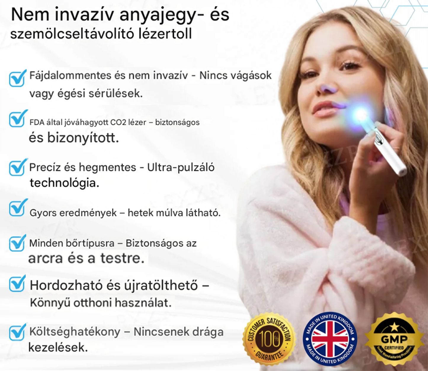 ✅Bikenda® non-invazív anyajegy- és szemölcseltávolító lézertoll