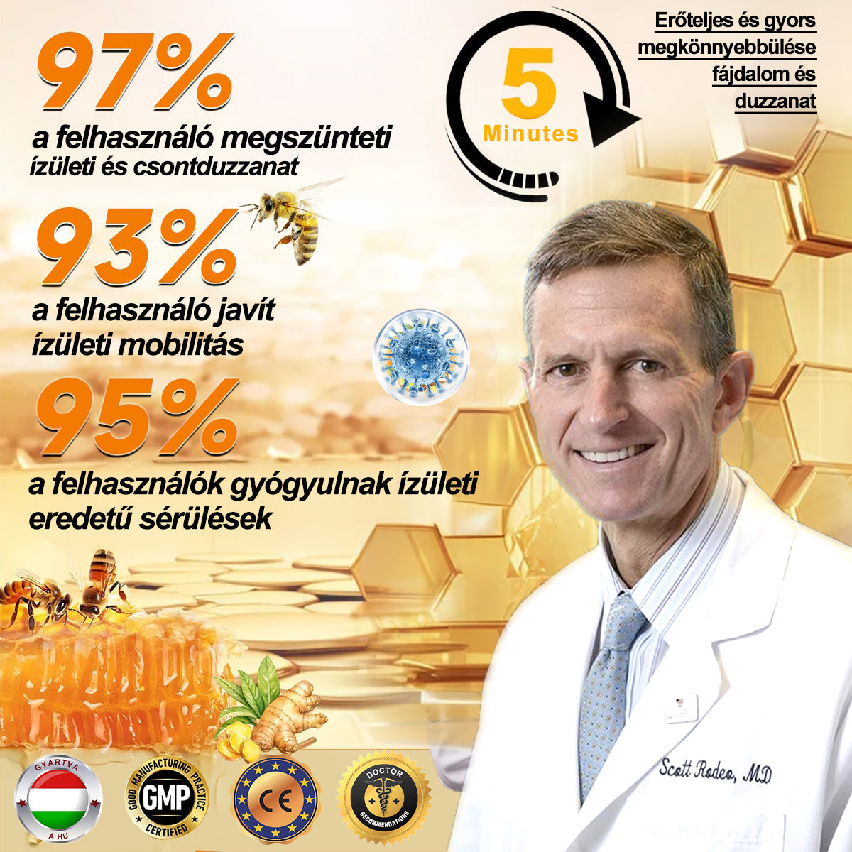 ADNOON® Botulinum Toxin & Méhméreg Fájdalomcsillapító Csontgyógyító Krém👨⚕️A Magyar Ortopéd Társaság (MOT) Által Jóváhagyva