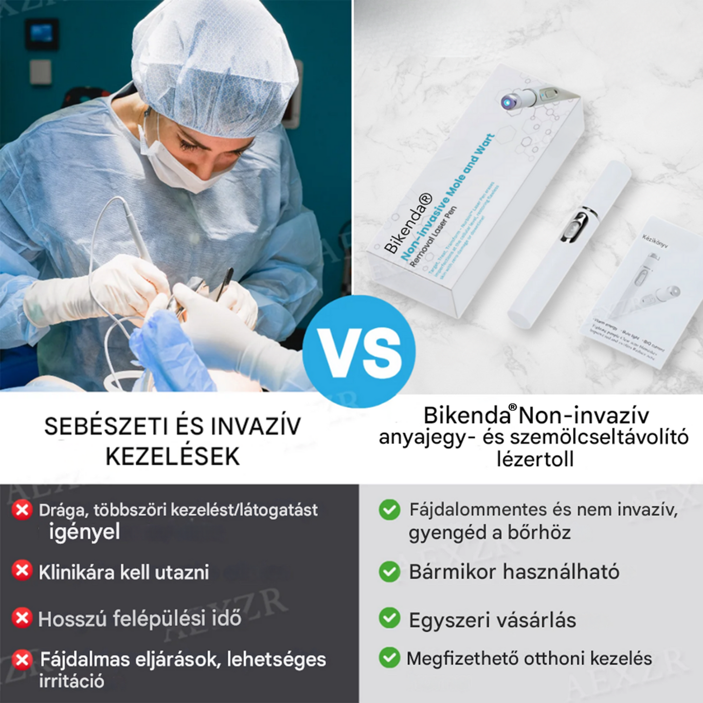 ✅Bikenda® non-invazív anyajegy- és szemölcseltávolító lézertoll