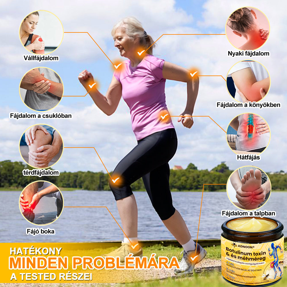 ADNOON® Botulinum Toxin & Méhméreg Fájdalomcsillapító Csontgyógyító Krém👨‍⚕️A Magyar Ortopéd Társaság (MOT) Által Jóváhagyva