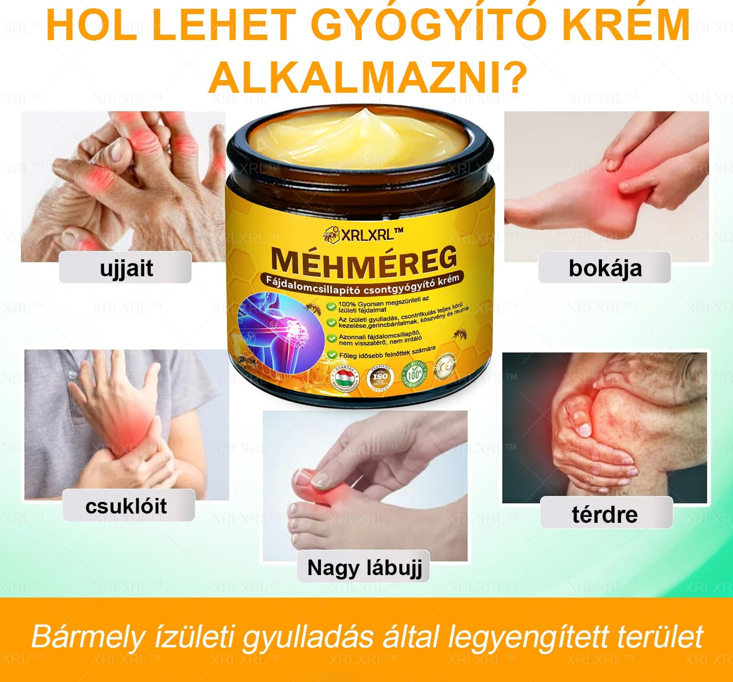 👍👍XRLXRL™ Méhméreg Fájdalomcsillapító Csontregeneráló Krém (Speziell für ältere Erwachsene & von der AAOS empfohlen)