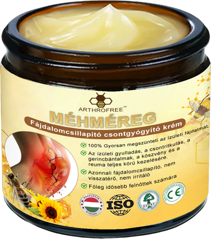 ArthroFree™ Méhméreg Fájdalomcsillapító Csontgyógyító Krém 🐝🌿🌿 (Kifejezetten idősek számára & az AIPM ajánlja)🔥🔥